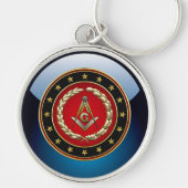 [500] Masonic Square and Compass [3rd Degree] Sleutelhanger (Voorkant)