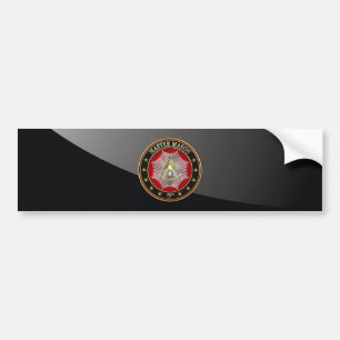 [500] Master Mason - 3rd Gradenplein & kompassen Bumpersticker