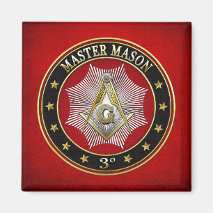 [500] Master Mason - 3rd Gradenplein & kompassen Magneet