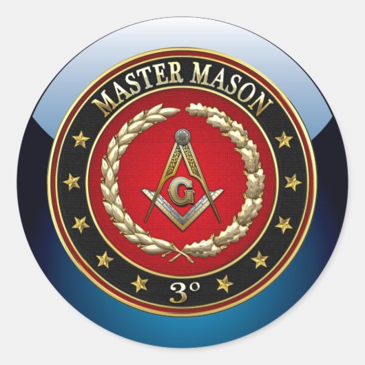 [500] Master Mason, derde graad [speciale editie] Ronde Sticker (Voorkant)