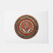 [500] Master Mason - Gold Square & Compass Deurmat (Voorkant)