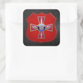 [500] Oekraïense luchtmacht Emblem Vierkante Sticker (Tas)