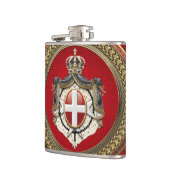 [500] Orde van Malta - Mom-wapenschild Heupfles (Links)