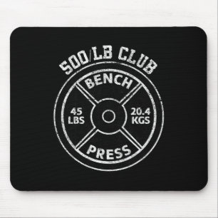 500 pond bankdrukken club gym gewichtheffen P Muismat