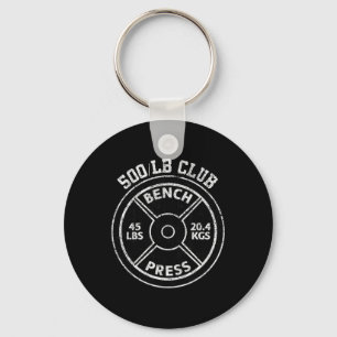 500 pond bankdrukken club gym gewichtheffen P Sleutelhanger
