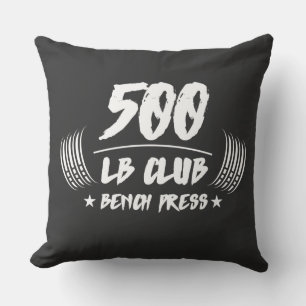 500 Pond Club Deadlift Squat Bench T-Shirt Kussen