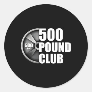 500 Pond Club Powerlifting Ronde Sticker