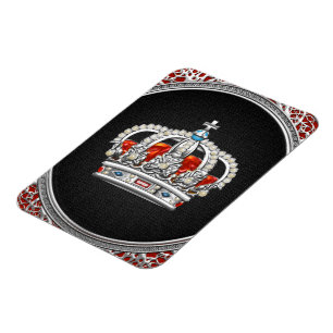 [500] Princess King-Queen Crown [Zilver] Magneet