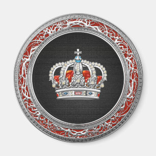 [500] Princess King-Queen Crown [Zilver] Magneet