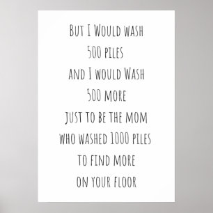 500 rijen wasgoed poster