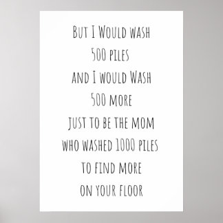 500 rijen wasgoed poster