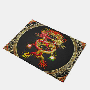 [500] Rode en gele dragons Deurmat