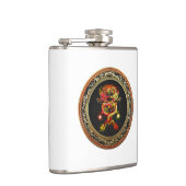 [500] Rode en gele dragons Heupfles (Rechts)