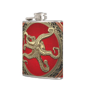 [500] Sacred Gold Octopus in Defensief Posture Heupfles (Links)