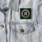 [500] Sacred Silver Griffin Vierkante Button 5,1 Cm (In situ)