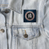[500] Sacred Silver Griffin Vierkante Button 5,1 Cm (In situ)