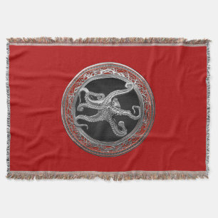 [500] Sacred Silver Octopus in Defensief Posture Deken