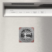 [500] Treasure Trove: Celtic Tree of Life [Silver] Magneet (Insitu (Vaatwasser))