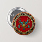 [500] Treasure Trove: Egyptische valk Ronde Button 5,7 Cm (Voorkant /achterkant)