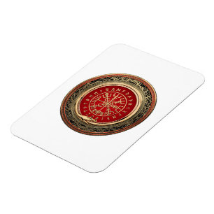 [500] Vegvisir - Viking Gold Magic Runass Magneet
