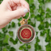 [500] Vegvisir - Viking Gold Magic Runass Sleutelhanger (Hand)