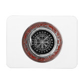 [500] Vegvisir - Viking Silver Magic Runass Magneet (Horizontaal)