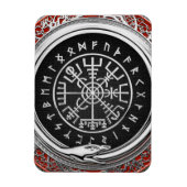 [500] Vegvisir - Viking Silver Magic Runass Magneet (Verticaal)