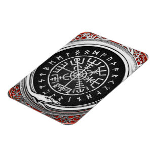 [500] Vegvisir - Viking Silver Magic Runass Magneet