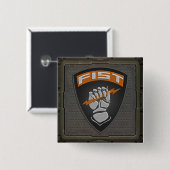 [500] Voorwaarnemer (FIST) [patch] Vierkante Button 5,1 Cm (Voorkant /achterkant)