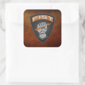 [500] Voorwaarnemer (FIST) [patch] Vierkante Sticker (Tas)