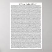 501 Dingen die je niet kende (wit) Poster (Voorkant)