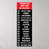 501 Queen Streetcar Rollsign Poster (Voorkant)