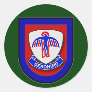 501e Infanteregelaar (Airborne) Flash Ronde Sticker