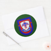 501e Infanterieregiment - 1e Bataljon Flash Ronde Sticker (Envelop)