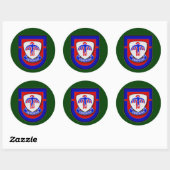 501e Infanterieregiment - 1e Bataljon Flash Ronde Sticker (Vel)