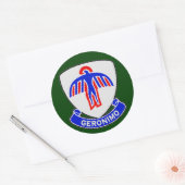 501e infanterieregiment (in de lucht) DUI Ronde Sticker (Envelop)