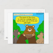 502 fondsenwerving vraagt precies de juiste cartoo briefkaart (Voorkant / Achterkant)