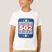 502 Louisville KY Area Code T-shirt (Voorkant)