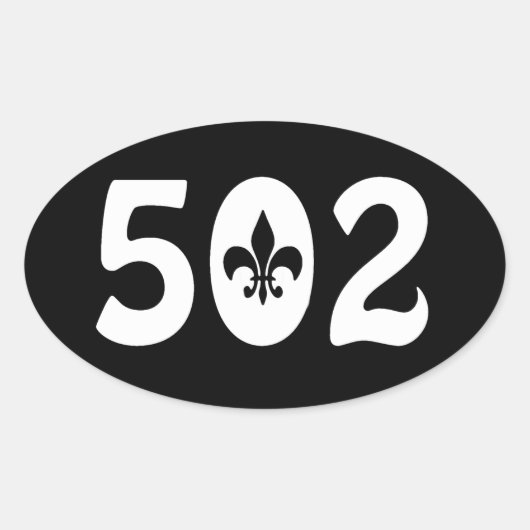 502 OVALE STICKER (Voorkant)