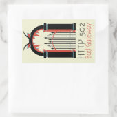 502 Slechte gateway Rechthoekige Sticker (Tas)