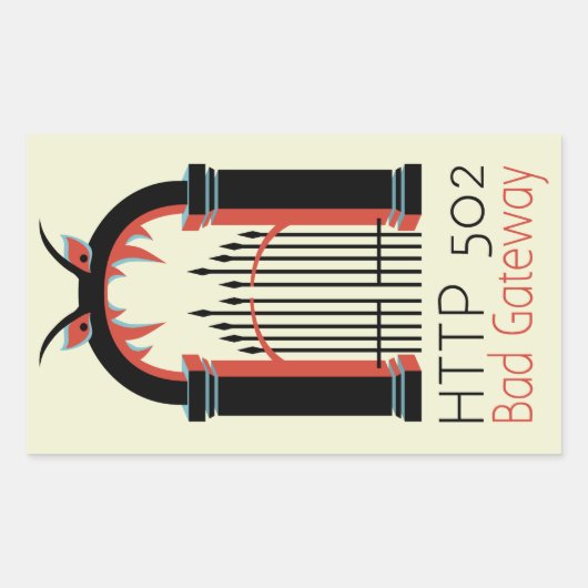 502 Slechte gateway Rechthoekige Sticker (Voorkant)