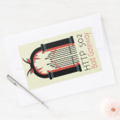 502 Slechte gateway Rechthoekige Sticker (Envelop)