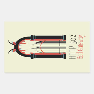 502 Slechte gateway Rechthoekige Sticker