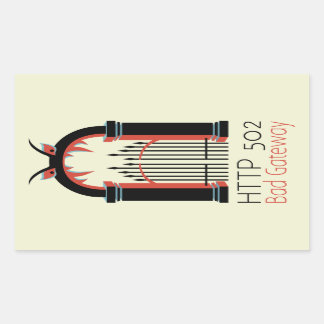 502 Slechte gateway Rechthoekige Sticker