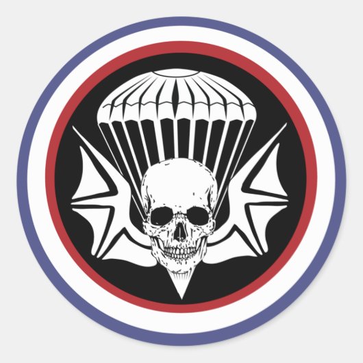 502nd PIR Ronde Sticker (Voorkant)