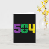 504 Area Code Pride Nola New Orleans Louisiana Mar Kaart (Gele Bloem)