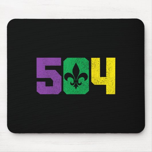 504 Area Code Pride Nola New Orleans Louisiana Mar Muismat (Voorkant)