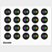 504 Area Code Pride Nola New Orleans Louisiana Mar Ronde Sticker (Vel)