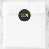 504 Area Code Pride Nola New Orleans Louisiana Mar Ronde Sticker (Tas)