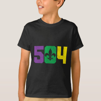 504 Area Code Pride Nola New Orleans Louisiana Mar T-shirt